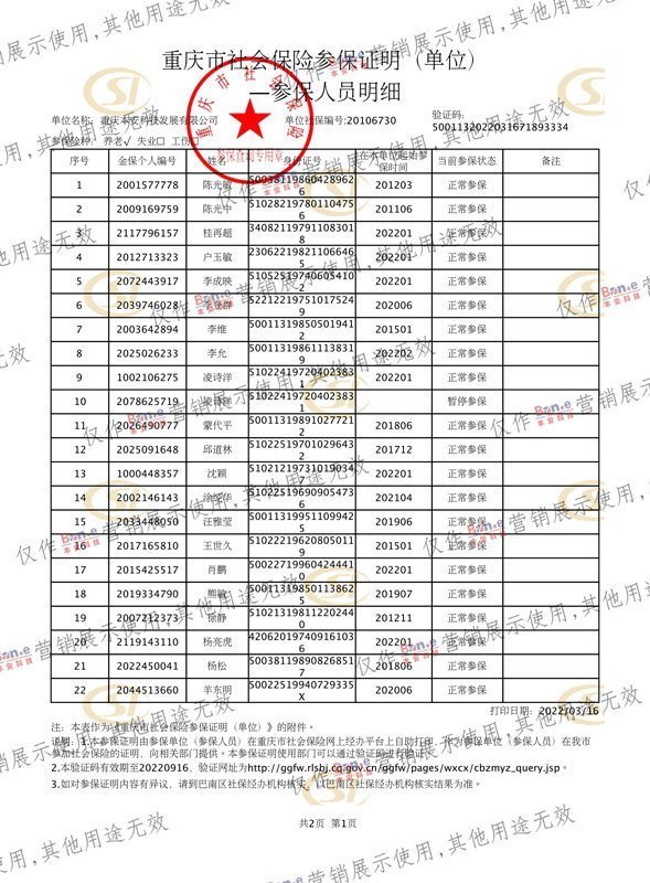 社保缴纳明细-1